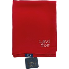 Levidor Medine Ipeği Şal - Kırmızı