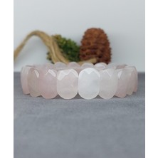 Minerva Doğal Pembe Kuvars Taşı Rolex Bileklik