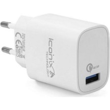 İconix Ev Tipi 18W 2in1 Usb/micro Hızlı Şarj Cihazı