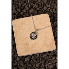 Ervanur 925 Ayar Gümüş Aslan Figürlü Erkek Kolye