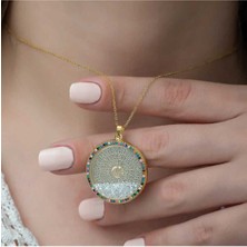 Ervanur 925 Ayar Gümüş Miks Taşlı Esmaül Hüsna Kadın Kolye