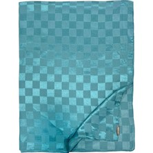 Levidor Jakarlı Şal - Dama - Turkuaz