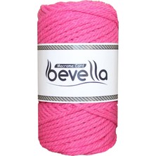 Bevella Premium 3 Büküm Burgulu Pamuk Makrome Ipi 3 mm 250 gr Fuşya