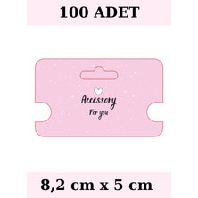 Emtory Home Pembe For You Accessory - 100 Adet Kolye Kartı - Bileklik Kartı - Takı Kartı - Paketleme Kartı
