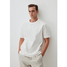 Mavi Bisiklet Yaka Beyaz Basic T-Shirt 0612269-70057