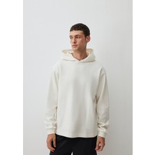 Mavi Kapüşonlu Beyaz Basic SWEATSHIRT0S10215-70057