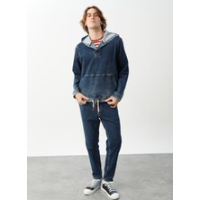 Denim Trip DEAN Regular Fit Faded Koyu İndigo Erkek Jean Hoodie