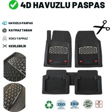 Zeyno Ticaret Renault Megane 2 Sedan 2005 Uyumlu Derin Havuzlu Üniversal Pro Paspas Siyah - Gri