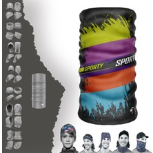 E-Taktik Extreme  Siyah Mor Sporty Boyunluk Bandana Baf Toka Maske Saçbandı