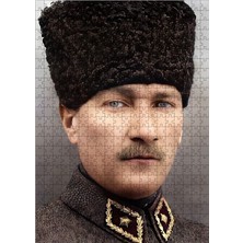 Ekart Ahşap Mdf Puzzle Yapboz Mustafa Kemal Atatürk 500 Parça 50*70 cm