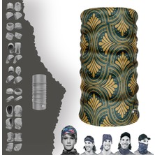 E-Taktik Extreme Sarı Farklı Desenli Zümrüt Tabanlı Boyunluk Bandana Baf Toka Maske Saçbandı