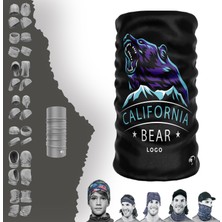 E-Taktik Extreme Mor Mavi Ayılı  Boyunluk Bandana Baf Toka Maske Saçbandı