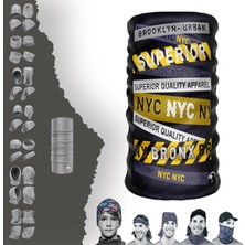 E-Taktik Extreme Mor Sarı Şeritli Boyunluk Bandana Baf Toka Maske Saçbandı