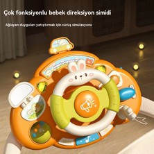 Janjonstar Bebek Tavşan Tekerlekli Oyuncağı, Bebek ve Çocuk Simülasyonu, Kopilot, Müzik, Araba Yönetme Tekerleği, Çocukların Erken Eğitim Oyuncağı (Yurt Dışından)