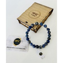 MK Tasarım Gerçek Lapis Lazuli Taşı Bileklik | Özel Kutusunda | Müşteri Kartlı MK.200.2