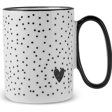 Karaca Amore Puantiyeli Kupa 2'li Mug 360 ml