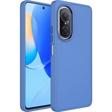 Techno Guru Huawei Nova 9 Se Kılıf Metal Çerçeve ve Buton Tasarımlı Silikon Luna Kapak