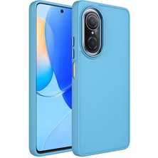 Techno Guru Huawei Nova 9 Se Kılıf Metal Çerçeve ve Buton Tasarımlı Silikon Luna Kapak