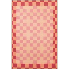 Rugs Modern Renkli Kareli ve Pastel Boyalı Desenli Dekoratif Halı MIRAVIP447