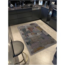 Rugs Modern Shape Koleksiyonu Pastel Tonlar Soyut Şekiller Dokuma Taban Modern Dekoratif Halı 30