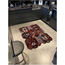 Rugs Modern Shape Koleksiyonu Çok Renkli Etnik Desenli Dokuma Taban Modern Dekoratif Halı SHAPE92