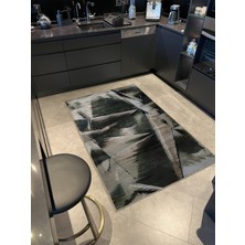 Rugs Modern Shape Koleksiyonu Gri Tonlarda Soyut Desen Detaylı Dokuma Taban Modern Dekoratif Halı 52