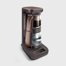 Karaca Çaysever Robotea Pro Connect 4 In 1 Konuşan Cam Çay Makinesi Walnut Brown