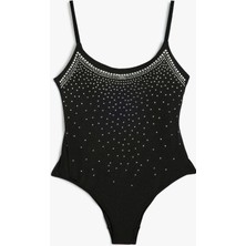 Koton Taşlı Mayo Ince Askılı Slim Fit Astarlı Pedli