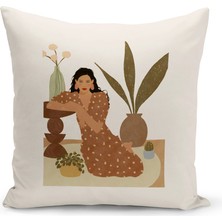 Bertille Home Bohem Serisi Çift Tarafı Dijital Baskılı Kırlent Kılıfı (Bohem Cushion Cover)