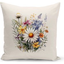 Bertille Home Flower Serisi Çift Tarafı Dijital Baskılı Kırlent Kılıfı (Cushion Cover)