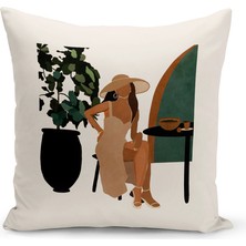 Bertille Home Bohem Serisi Çift Tarafı Dijital Baskılı Kırlent Kılıfı (Bohem Cushion Cover)