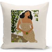 Bertille Home Bohem Serisi Çift Tarafı Dijital Baskılı Kırlent Kılıfı (Bohem Cushion Cover)