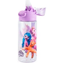 Me Çanta My Little Pony Kız Çocuk 500 ml Pipetli Plastik Matara Suluk - Mor Kapak