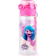 Me Çanta My Little Pony 500 ml Kız Çocuk Pipetli Plastik Okul Matarası - Pembe Kapak