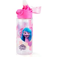 Me Çanta My Little Pony 500 ml Kız Çocuk Pipetli Plastik Okul Matarası - Pembe Kapak