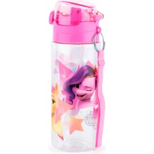 Me Çanta My Little Pony 500 ml Kız Çocuk Pipetli Plastik Okul Matarası - Pembe Kapak