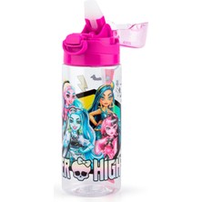 Me Çanta Monster High Pipetli 500 ml Plastik Matara Suluk Pembe Kız Çocuk