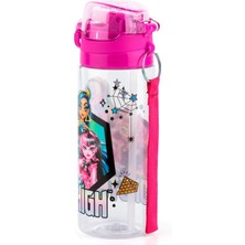 Me Çanta Monster High Pipetli 500 ml Plastik Matara Suluk Pembe Kız Çocuk