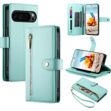 Colorful Shop Google Piksel 9 Pro Xl Cüzdan Iş Standı Için Flip Case Crossbody Kayış (Yurt Dışından)