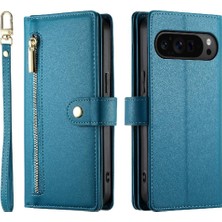 Colorful Shop Google Piksel 9 Pro Xl Cüzdan Iş Standı Için Flip Case Crossbody Kayış (Yurt Dışından)