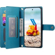 Colorful Shop Google Piksel 9 Pro Xl Cüzdan Iş Standı Için Flip Case Crossbody Kayış (Yurt Dışından)