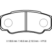 Fam Fiat Ducato 14/24 Arka Fren Balatası 16 Jant (Kablosuz)(Di̇sk) (109,6X49,8X19,5)(BRAMAX)