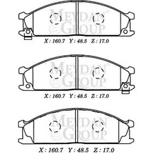 Fam Nissan Pick Up D22 97/02 Ön Fren Balatası 4x4 (Di̇sk) (160,7X48,5X17) (Daıwa)