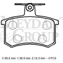 Fam Audi A80 87/95 Arka Fren Balatası 1,6/1,8/2,0 (KABLOSUZ)(DİSK)(86,8X66,6X16,5) (Bramax)