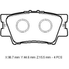 Fam Toyota Rav4 06/12 Arka Fren Balatası (DİSK)(96,7X44,6X15,5)(DAIWA)