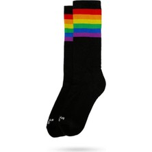 American Socks Rainbow Pride Black Mid High Çorap AS070