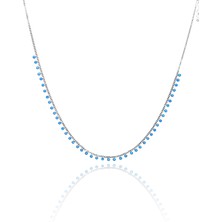 Midyat Nurtaş Gümüş Firuze Taşlı 925 Ayar Gümüş Su Yolu Gerdanlık Şans Kolyesi 201023268