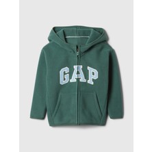 Gap Erkek Bebek Yeşil Gap Logo Fermuarlı Fleece Sweatshirt