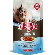 Miglior Gatto Sterilized Balık Ve Karidesli Kedi Konservesi 85 Gr