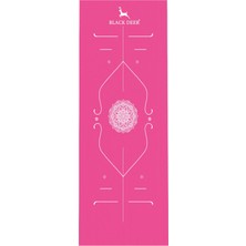 Black Deer Hizalamalı Yoga Pilates Esneme Matı Egzersiz Minderi 180X55 cm 10 mm